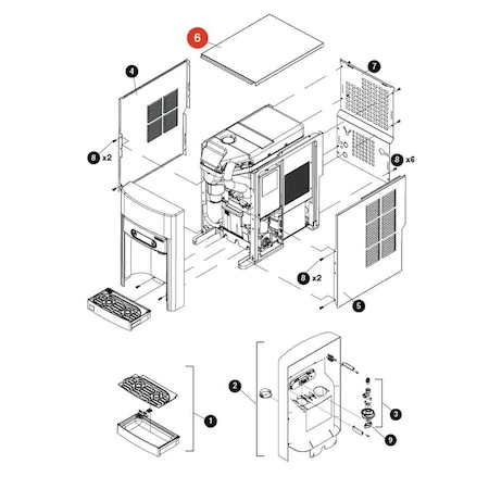 Follett Panel, Top Assy, 15S 01054733